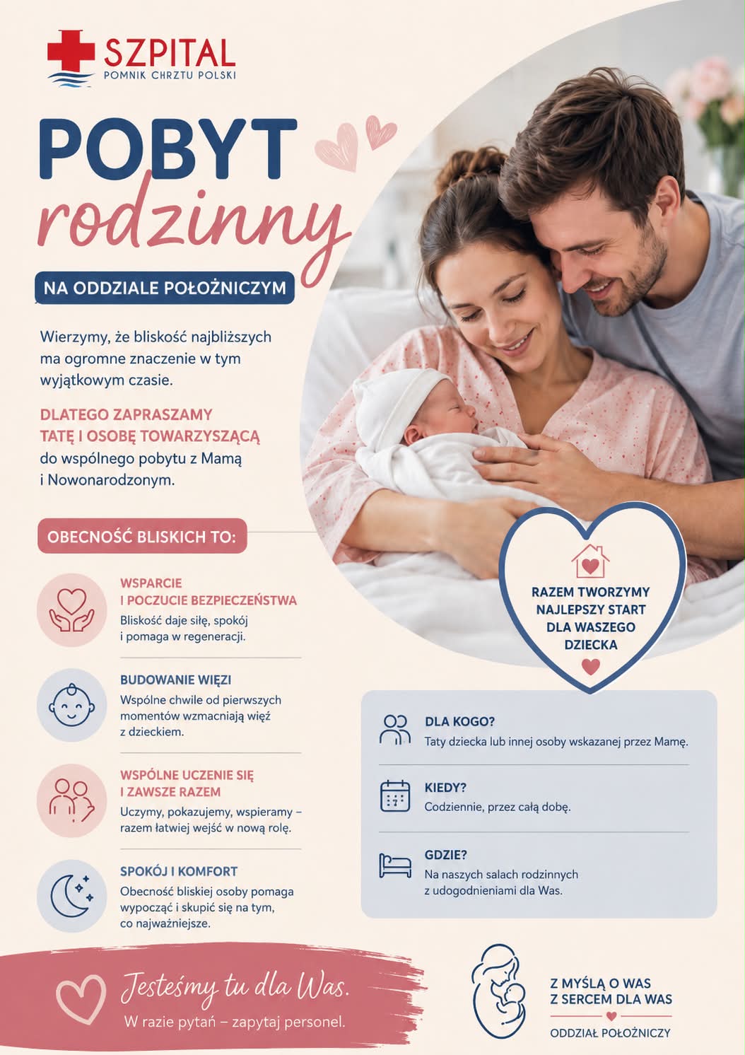Szpital wprowadza pobyty rodzinne na Oddziale Ginekologiczno-Położniczym