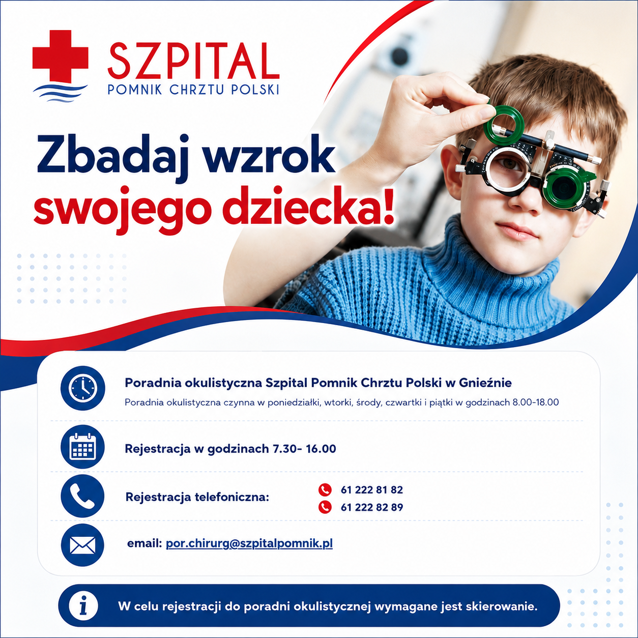Poradnia Okulistyczna Szpitala Pomnik Chrztu Polski w Gnieźnie – nowoczesna diagnostyka i opieka specjalistyczna